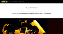 Desktop Screenshot of cultsportscars.com